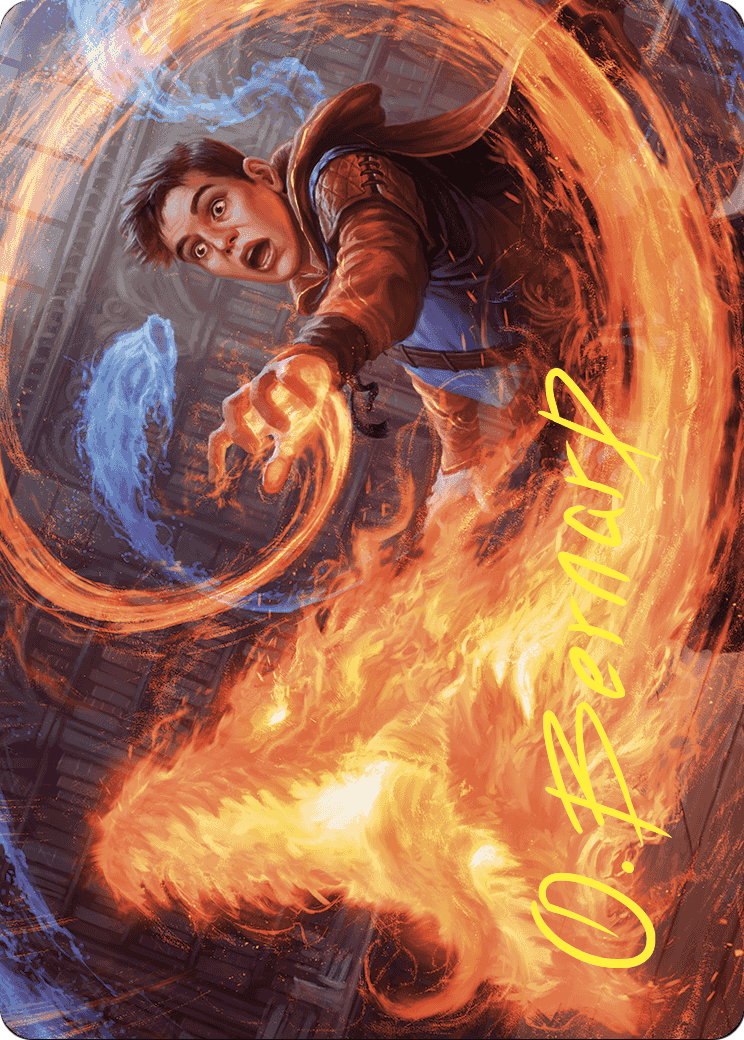 Frantic Firebolt // Frantic Firebolt (AWOE-016) - Wilds of Eldraine Art Series (Borderless) Foil