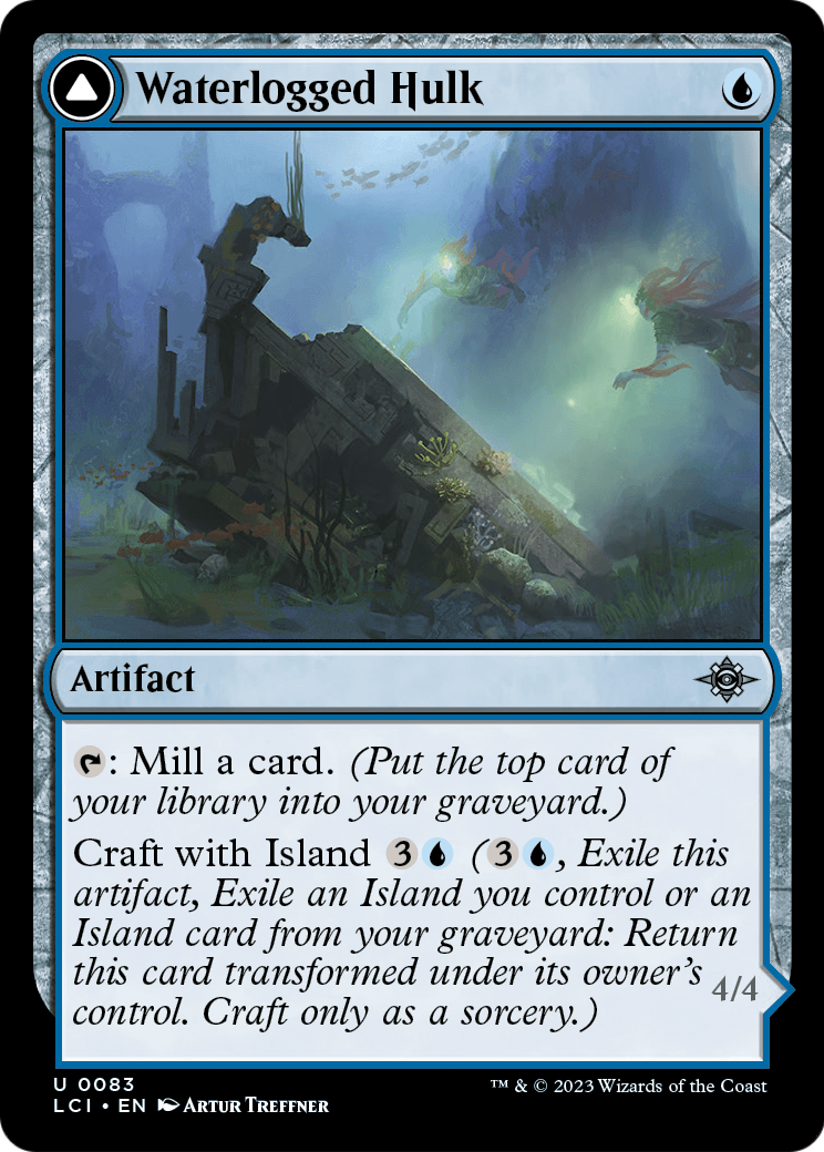 Waterlogged Hulk // Watertight Gondola [The Lost Caverns of Ixalan] Foil