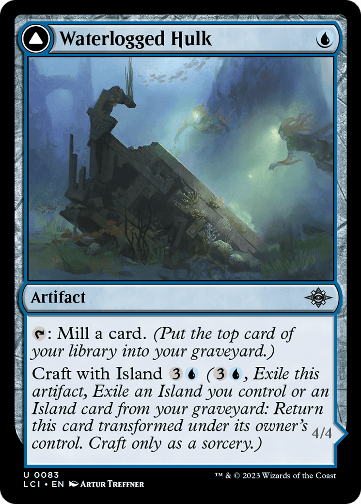 Waterlogged Hulk // Watertight Gondola [The Lost Caverns of Ixalan] Foil