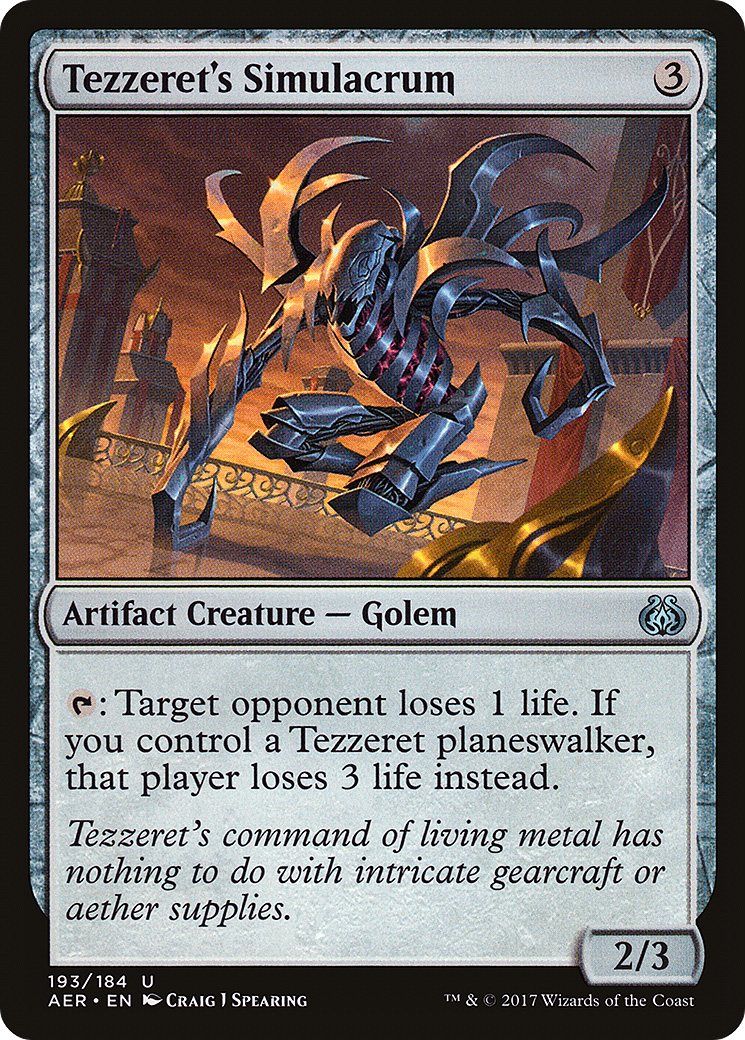 Tezzeret's Simulacrum (193) [Aether Revolt]  Foil