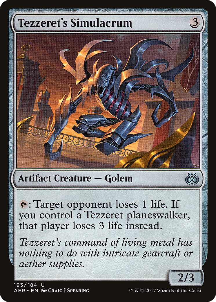 Tezzeret's Simulacrum [Aether Revolt] Foil