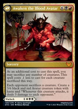 Extus, Oriq Overlord // Awaken the Blood Avatar [Strixhaven: School of Mages] Foil