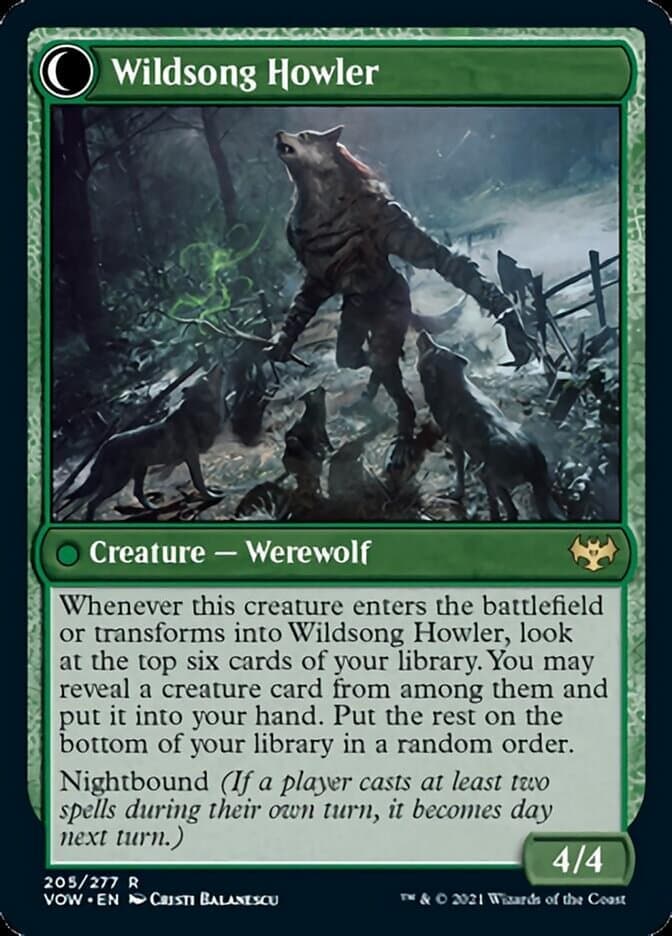 Howlpack Piper // Wildsong Howler [Innistrad: Crimson Vow] Foil