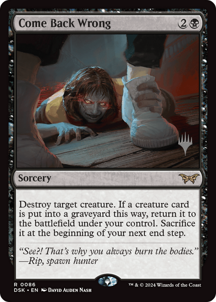 Come Back Wrong (0086) [Duskmourn: House of Horror Promos] Foil
