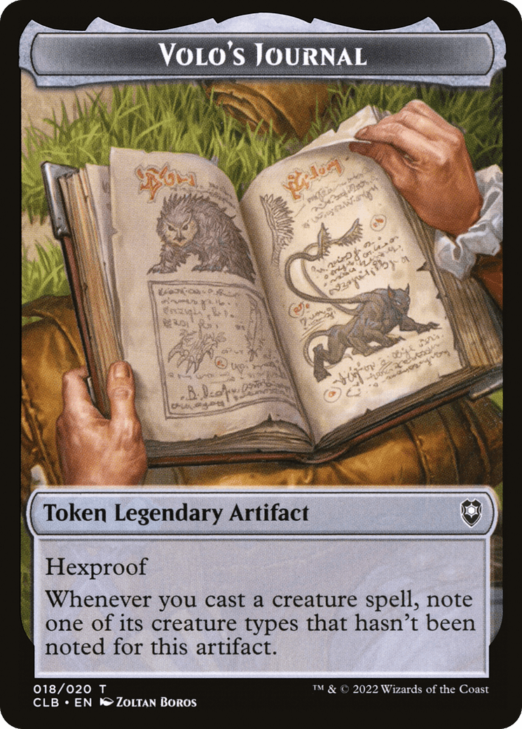 Volo's Journal Token [Commander Legends: Battle for Baldur's Gate Tokens]