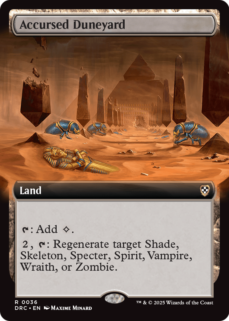 Accursed Duneyard (Extended Art) (-036) [Commander: Aetherdrift]