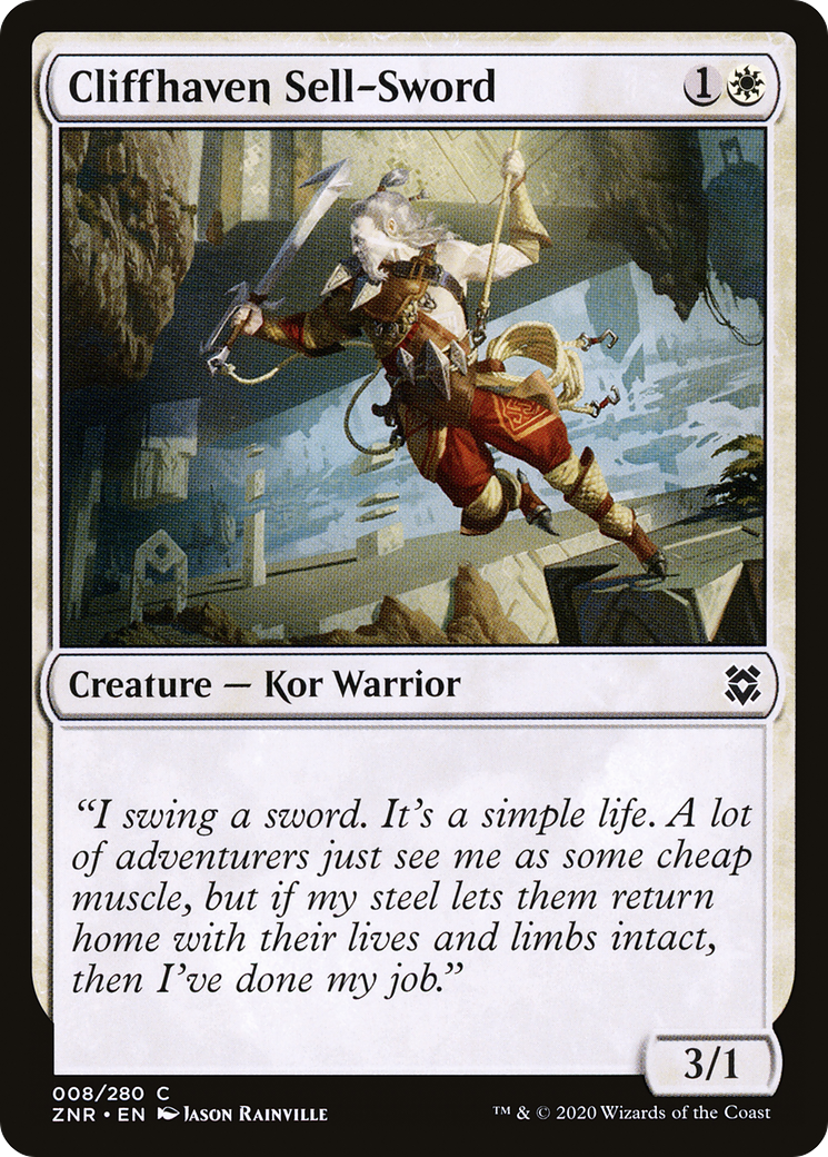 Cliffhaven Sell-Sword [Zendikar Rising] Foil