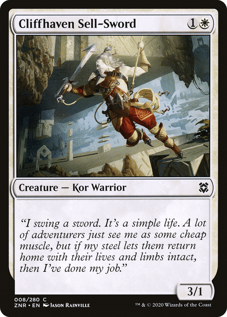 Cliffhaven Sell-Sword [Zendikar Rising] Foil