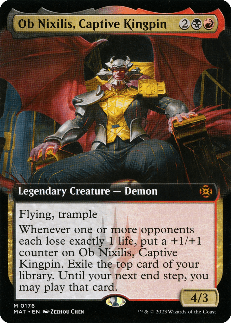 Ob Nixilis, Captive Kingpin (Extended Art) [March of the Machine: The Aftermath] Foil