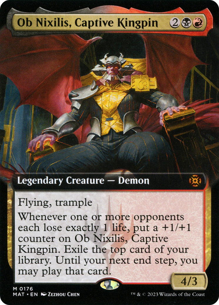 Ob Nixilis, Captive Kingpin (Extended Art) [March of the Machine: The Aftermath] Foil