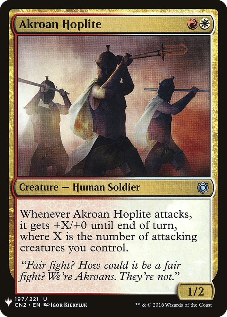 Akroan Hoplite |  (CN2-197) [The List]