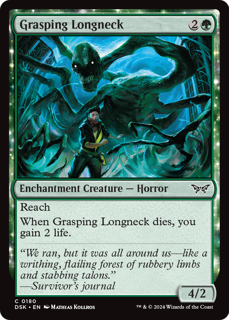 Grasping Longneck [Duskmourn: House of Horror] Foil