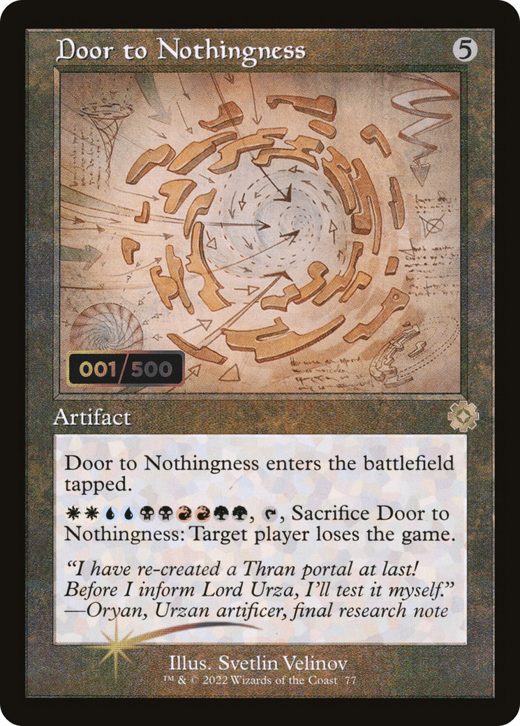 Door to Nothingness (Retro Schematic) (Serialized) [The Brothers' War Retro Artifacts]