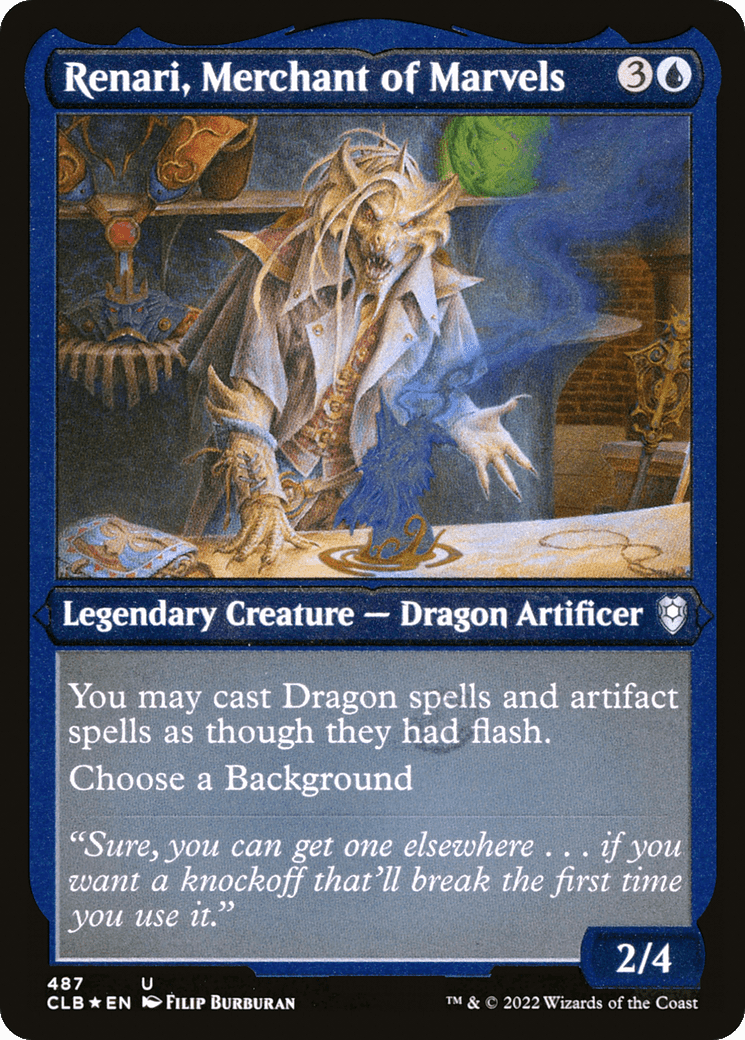 Renari, Merchant of Marvels (Foil Etched) |  Foil (487) [Commander Legends: Battle for Baldur's Gate]