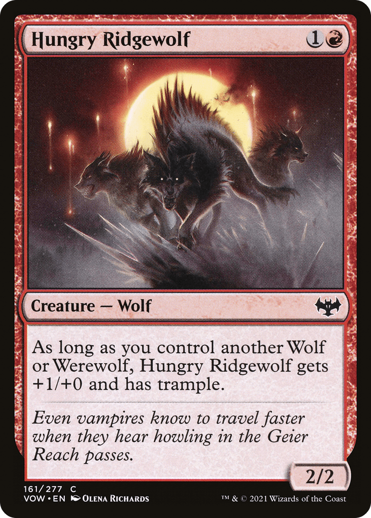 Hungry Ridgewolf [Innistrad: Crimson Vow] Foil