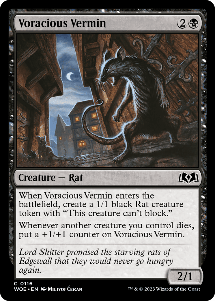 Voracious Vermin [Wilds of Eldraine] Foil
