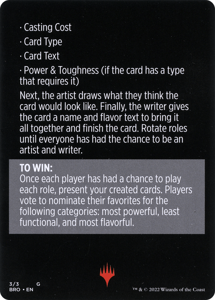 Look at Us, We're R&D // Look at Us, We're R&D (cont'd) (MBRO-003) - The Brothers' War Minigames