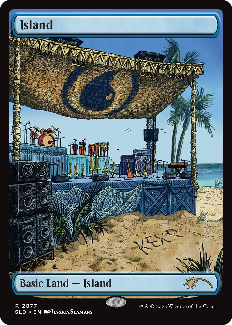 Island (2077) [Secret Lair Drop]  (Borderless) Foil