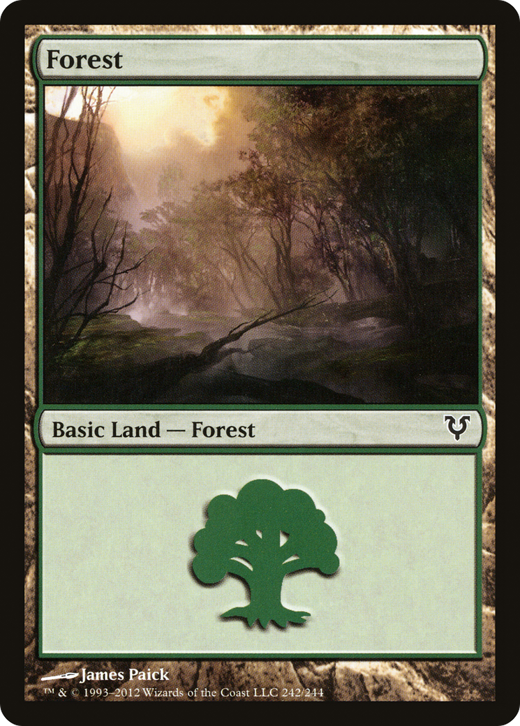 Forest (242) [Avacyn Restored] Foil