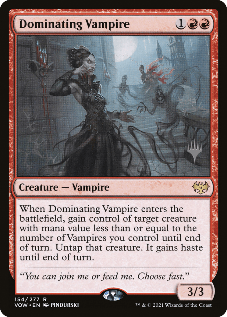 Dominating Vampire (Promo Pack) [Innistrad: Crimson Vow Promos]