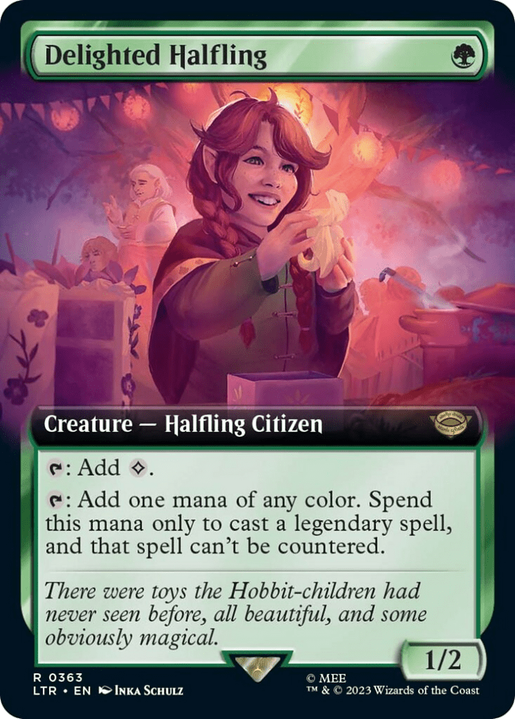 Delighted Halfling (Extended Art) [The Lord of the Rings: Tales of Middle-Earth] Foil
