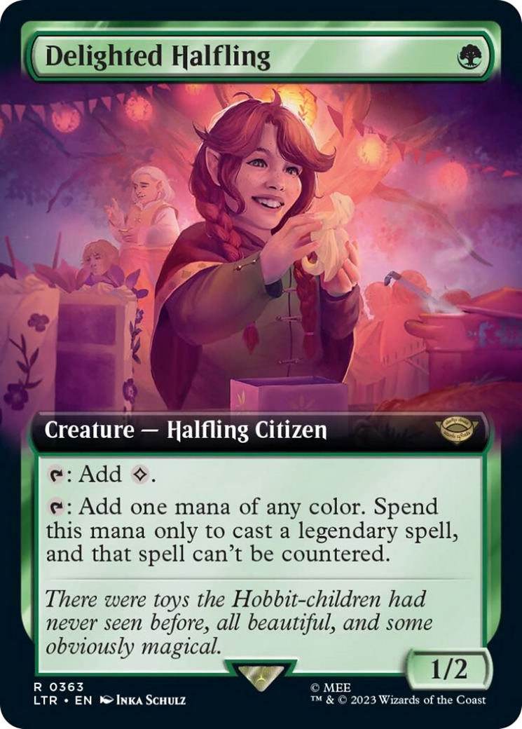 Delighted Halfling (Extended Art) [The Lord of the Rings: Tales of Middle-Earth] Foil