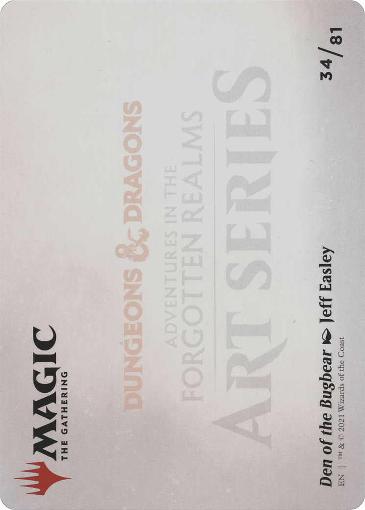 Den of the Bugbear // Den of the Bugbear (AAFR-034) - Adventures in the Forgotten Realms Art Series (Borderless)