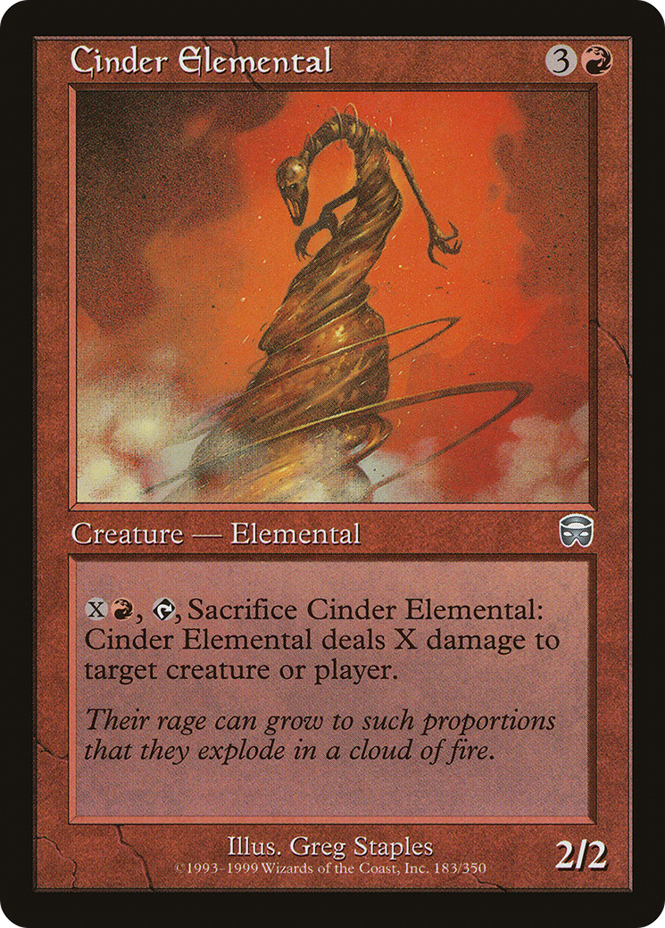 Cinder Elemental [Mercadian Masques] Foil