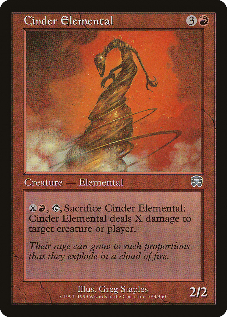 Cinder Elemental [Mercadian Masques] Foil
