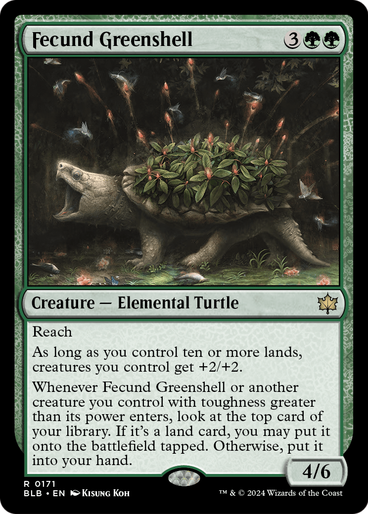 Fecund Greenshell [Bloomburrow] Foil