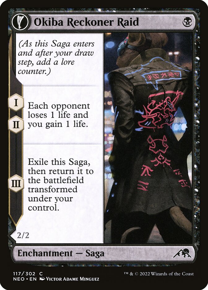 Okiba Reckoner Raid // Nezumi Road Captain 117/302 (Kamigawa: Neon Dynasty) 