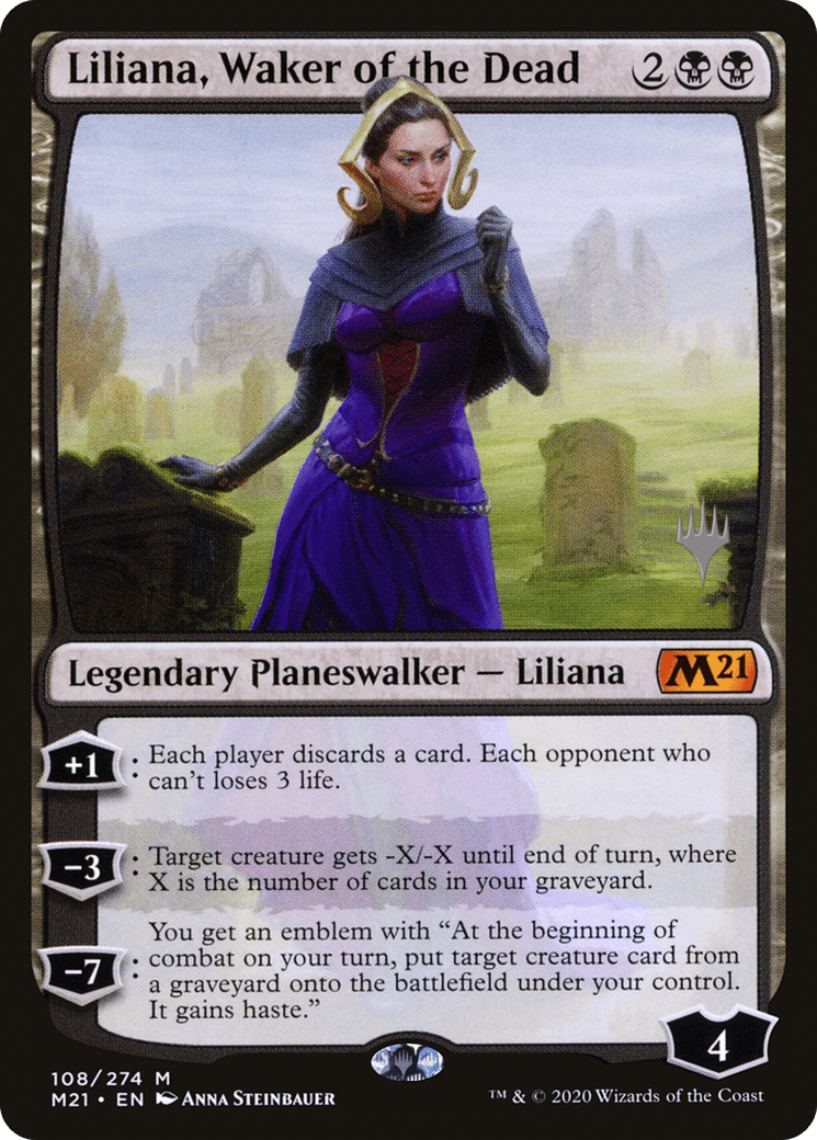 Liliana, Waker of the Dead (Promo Pack) [Core Set 2021 Promos] Foil