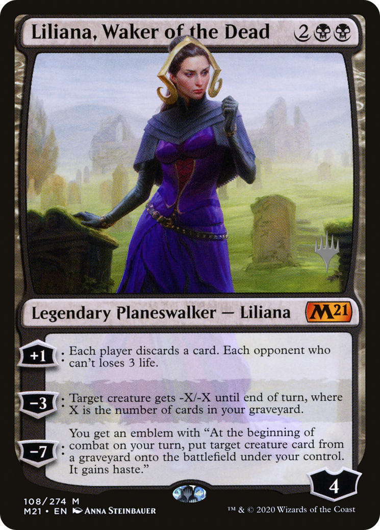 Liliana, Waker of the Dead (Promo Pack) [Core Set 2021 Promos] Foil