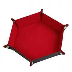 Folding Hexagonal Dice Tray | Red