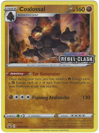 Coalossal SWSH024 (Prerelease) SWSH024/307 - SWSH Sword & Shield Promo Cards Holofoil