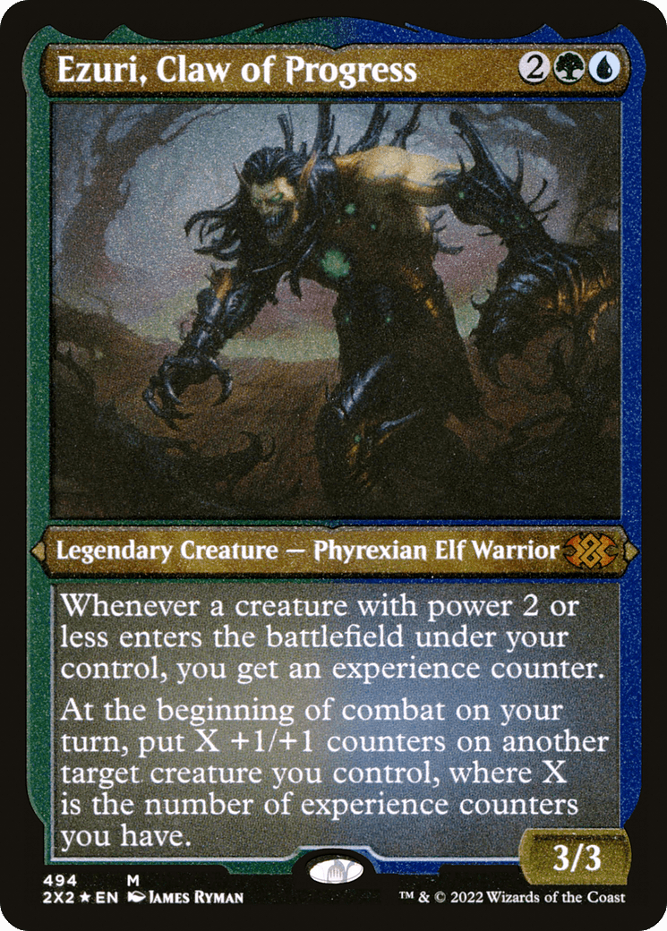 Ezuri, Claw of Progress (Foil Etched) |  Foil (494) [Double Masters 2022]