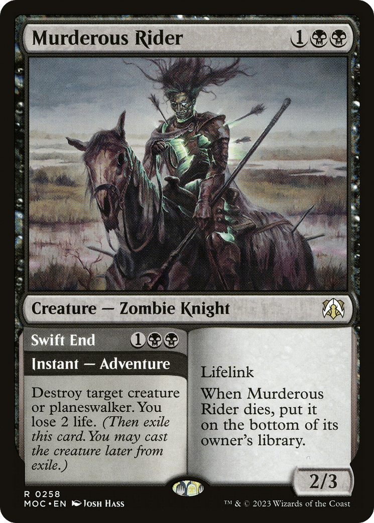 Murderous Rider // Swift End [March of the Machine Commander]