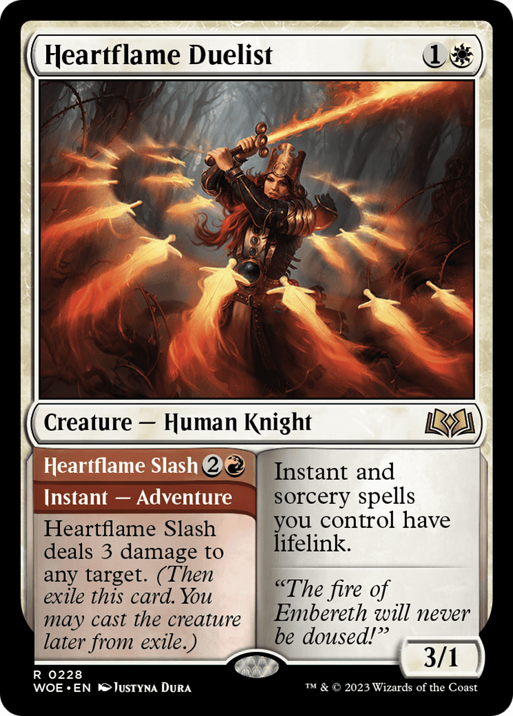 Heartflame Duelist // Heartflame Slash [Wilds of Eldraine] Foil