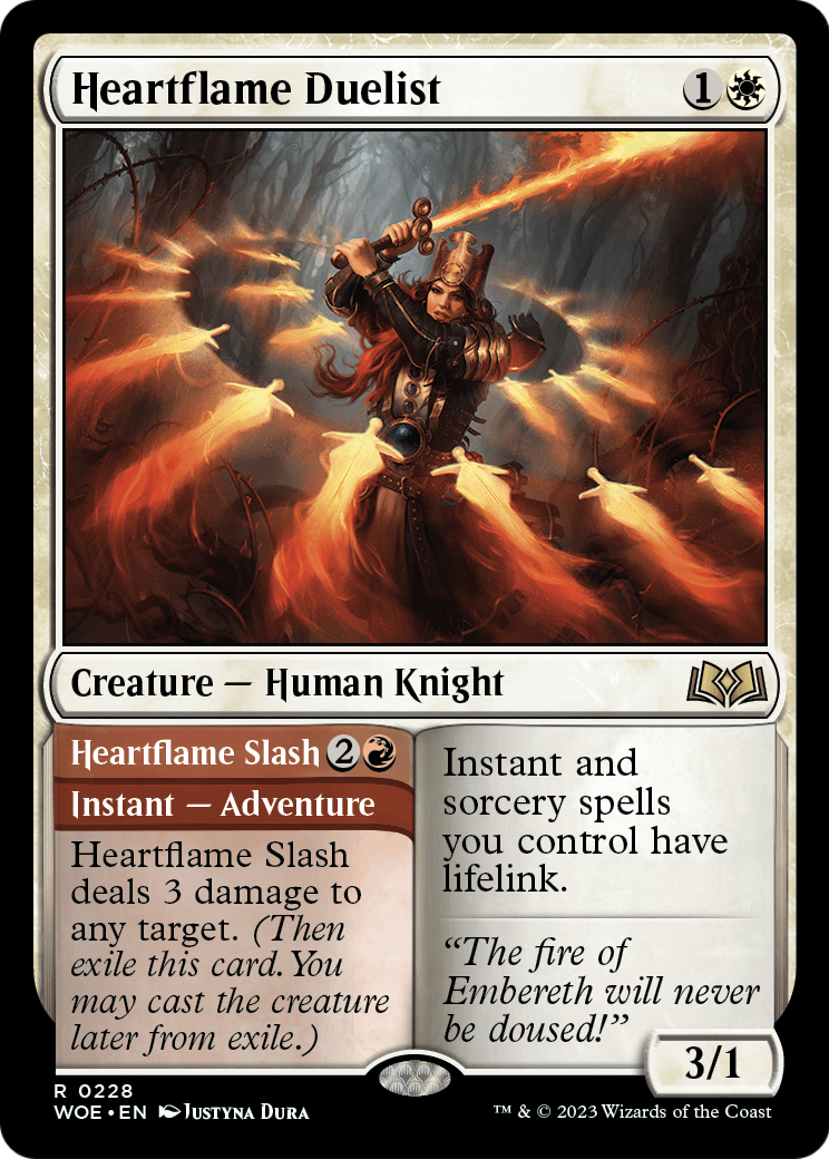 Heartflame Duelist // Heartflame Slash [Wilds of Eldraine] Foil