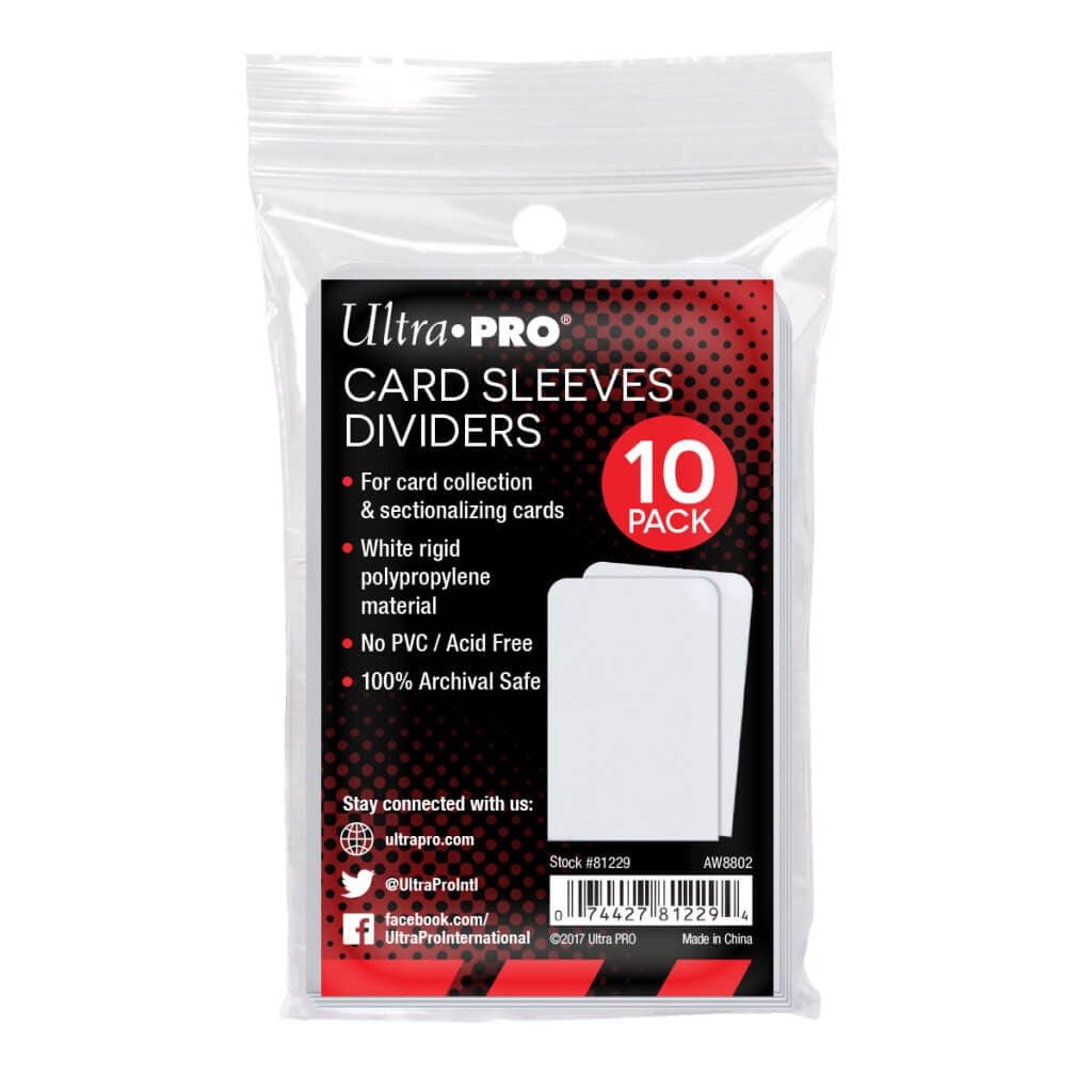 Ultra PRO | White Card Dividers (10)