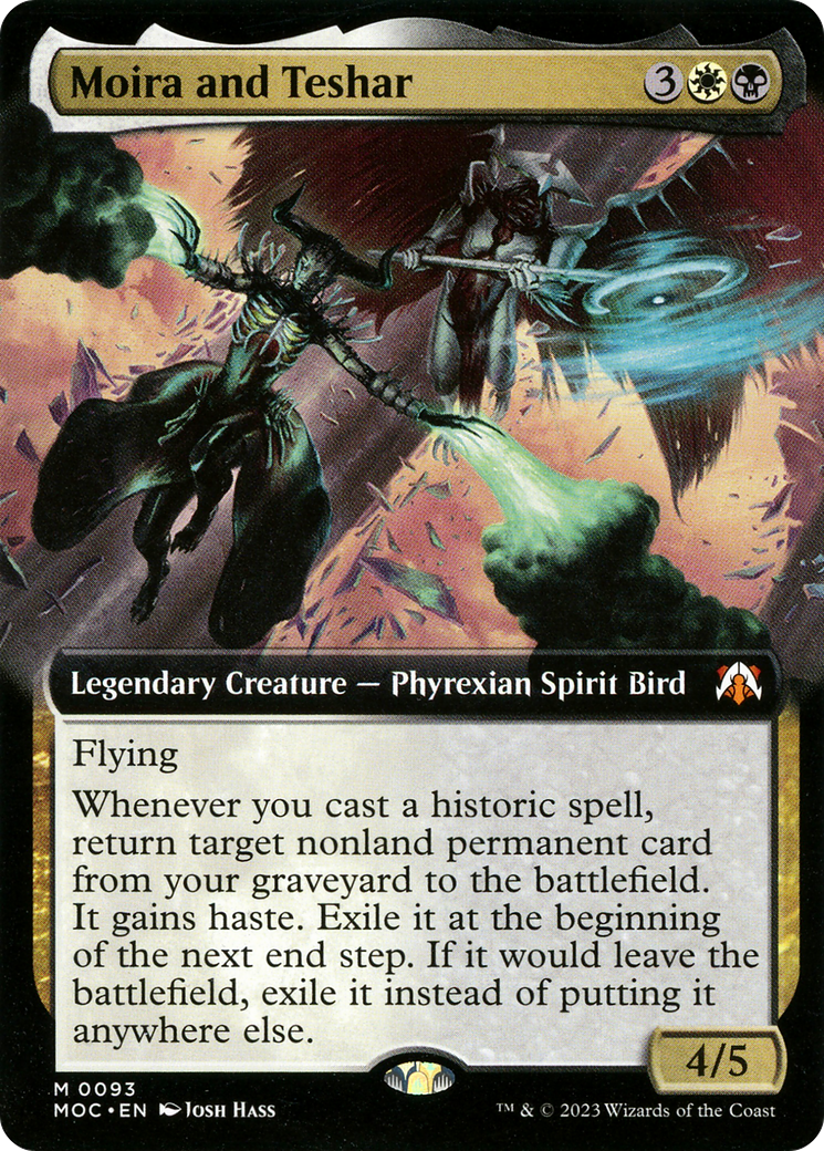 Moira and Teshar (Extended Art) [March of the Machine Commander] Foil