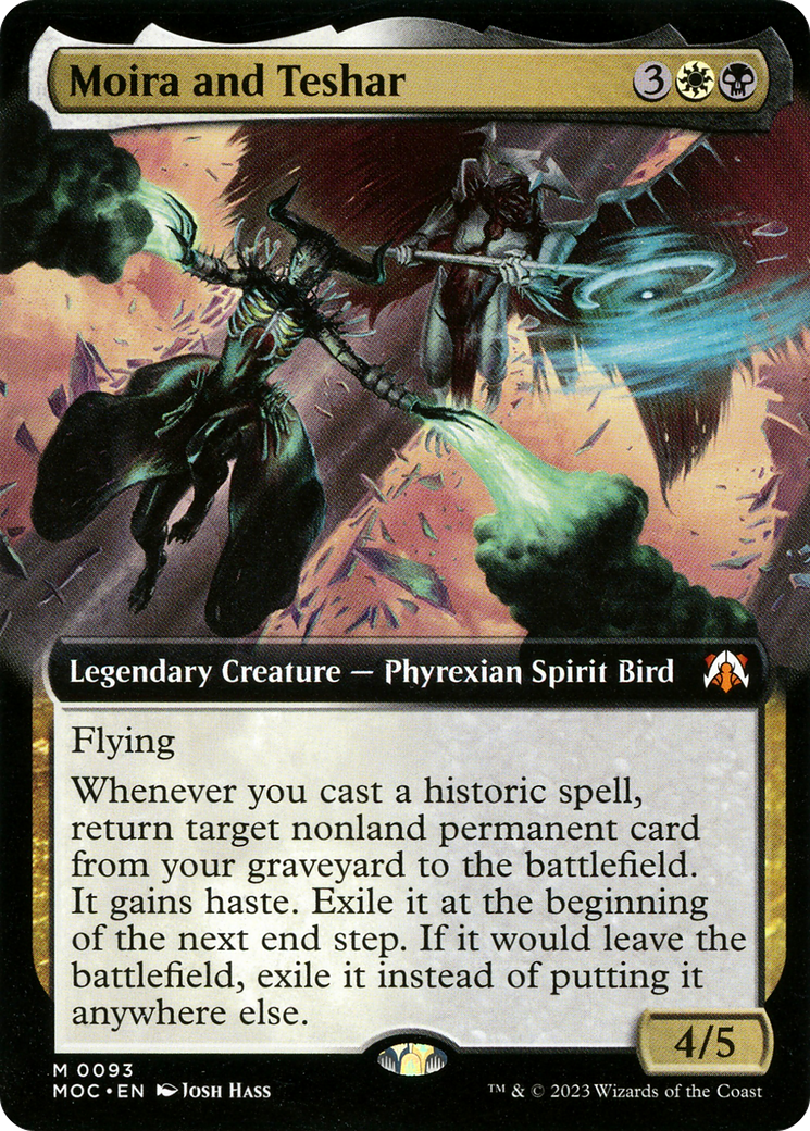 Moira and Teshar (Extended Art) [March of the Machine Commander] Foil