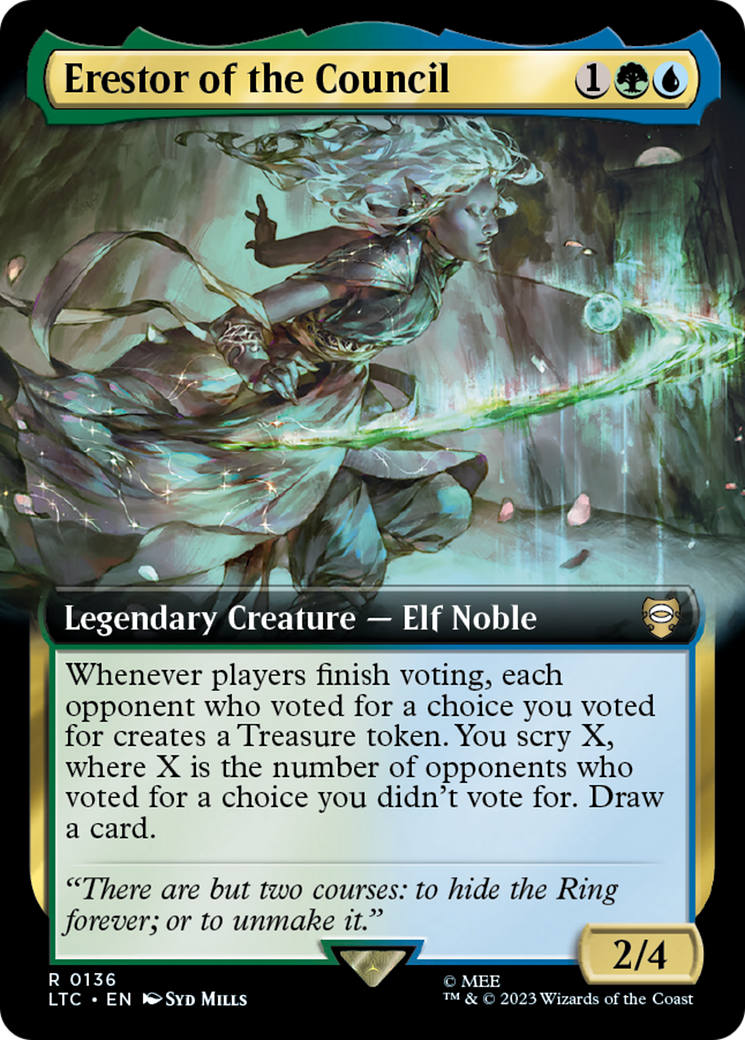 Erestor of the Council (136) [Tales of Middle-earth Commander] : (Extended Art) Foil