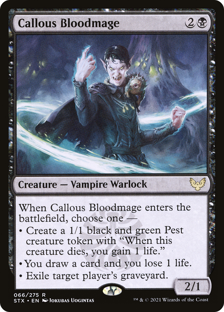 Callous Bloodmage [Strixhaven: School of Mages] Foil