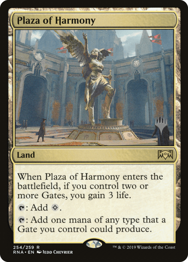 Plaza of Harmony (Promo Pack) [Ravnica Allegiance Promos] Foil