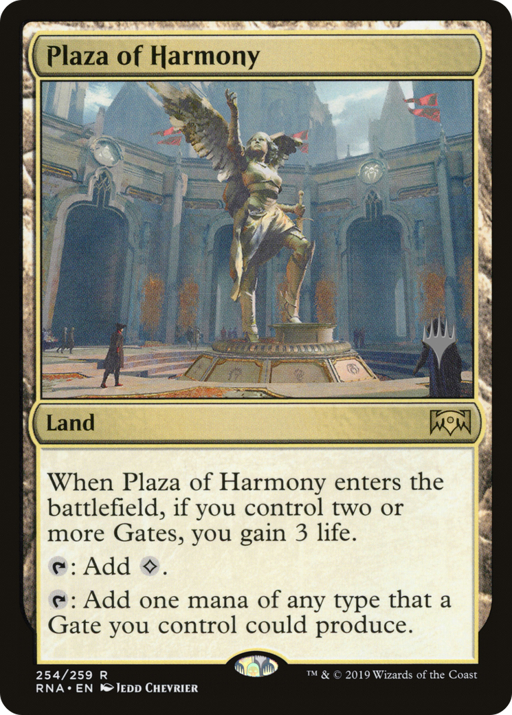 Plaza of Harmony (Promo Pack) [Ravnica Allegiance Promos] Foil