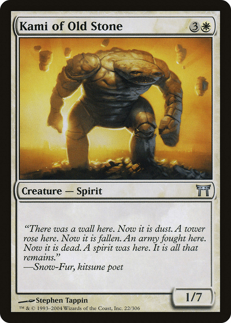 Kami of Old Stone [Champions of Kamigawa] Foil