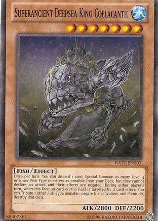 Superancient Deepsea King Coelacanth [BATT-EN007] Starfoil Rare