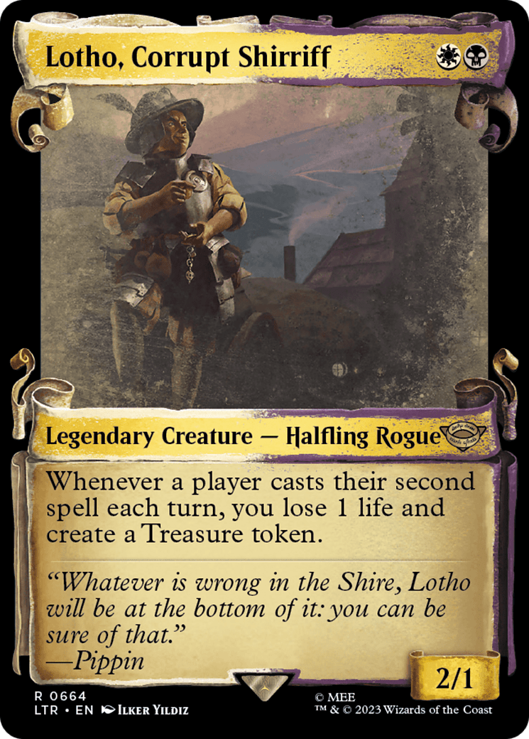 Lotho, Corrupt Shirriff [The Lord of the Rings: Tales of Middle-Earth Showcase Scrolls] Foil