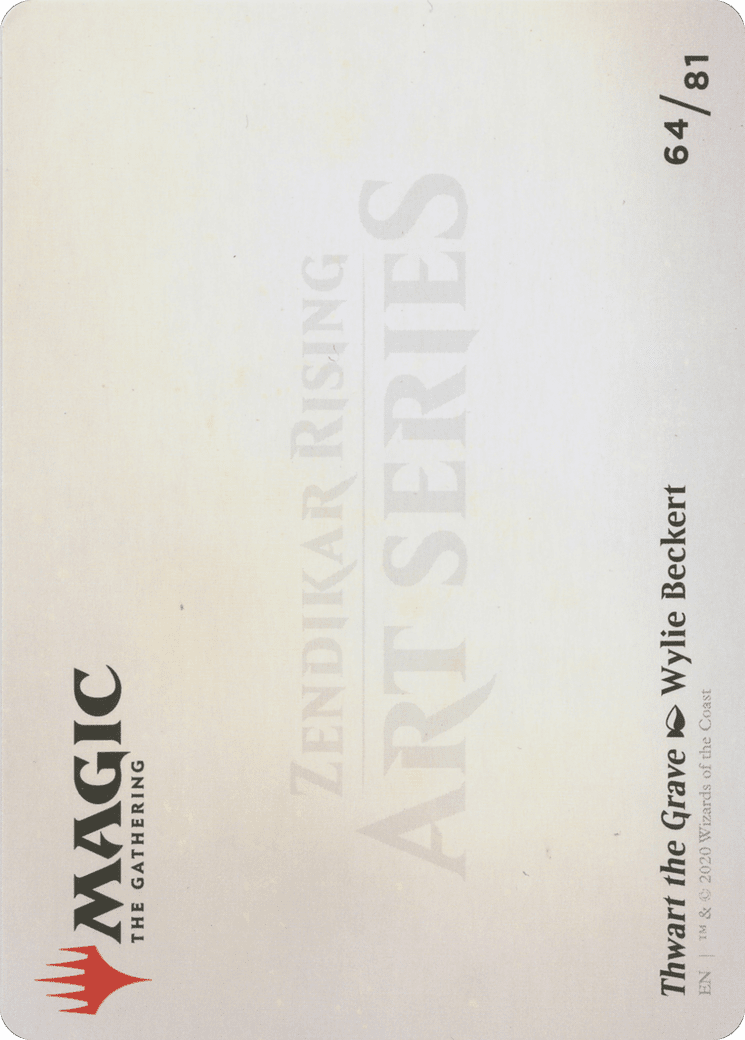 Thwart the Grave // Thwart the Grave (AZNR-064) - Zendikar Rising Art Series (Borderless)